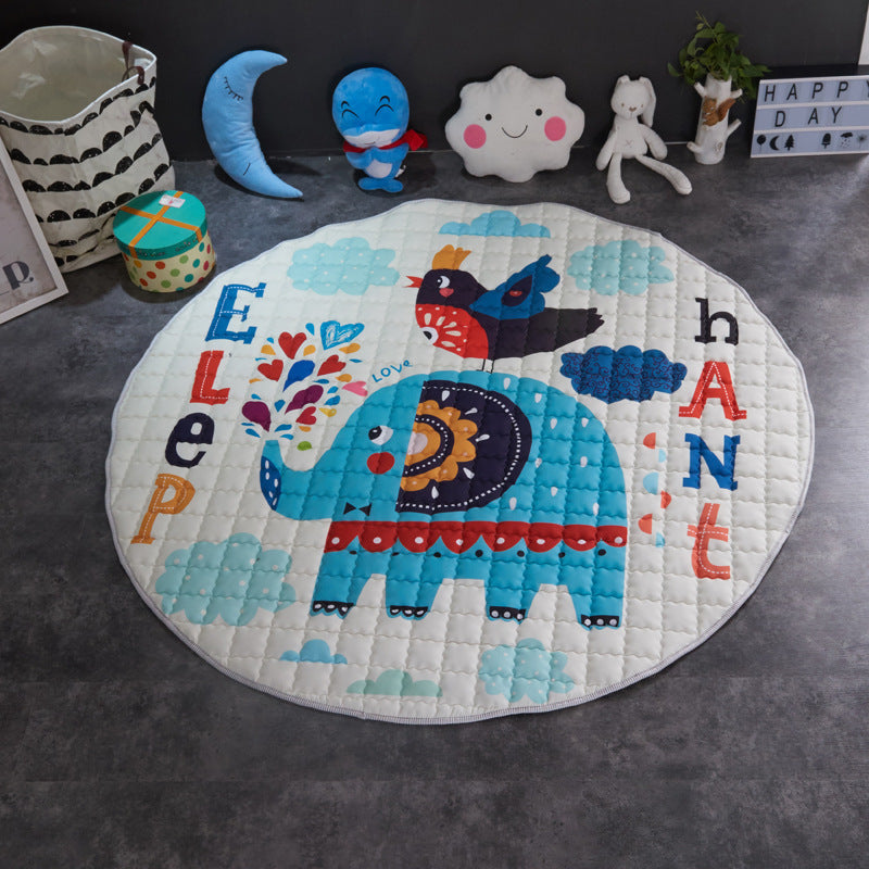 Crawling fabric non-slip reinforced breathable cushion children's play pad climbing pad round integral carpet