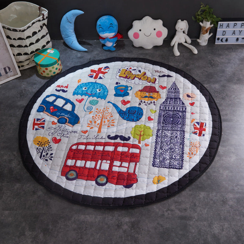 Crawling fabric non-slip reinforced breathable cushion children's play pad climbing pad round integral carpet