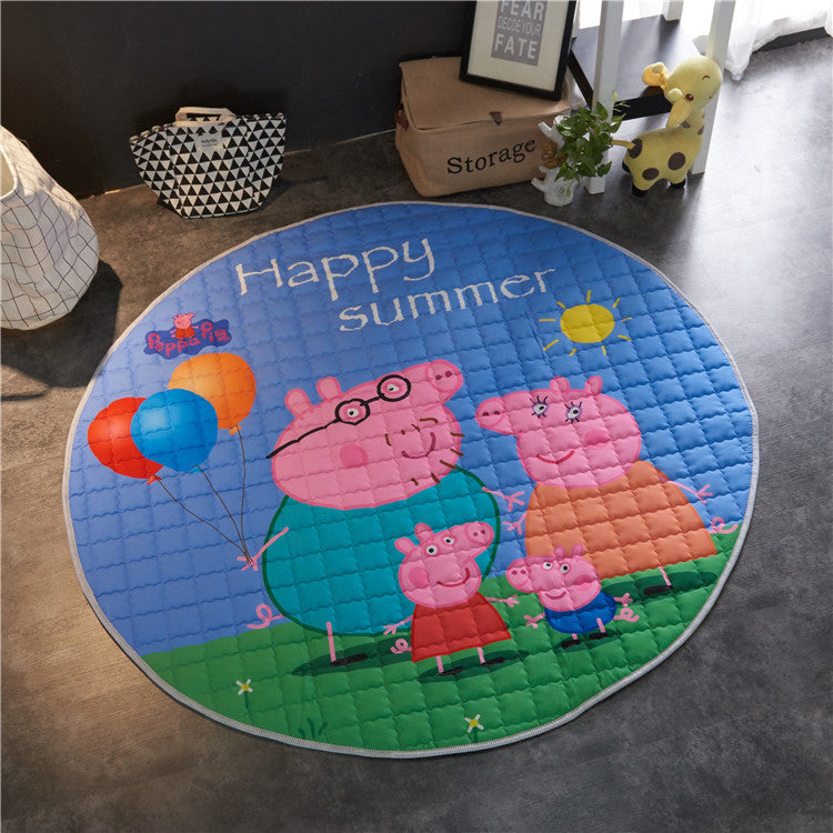 Crawling fabric non-slip reinforced breathable cushion children's play pad climbing pad round integral carpet