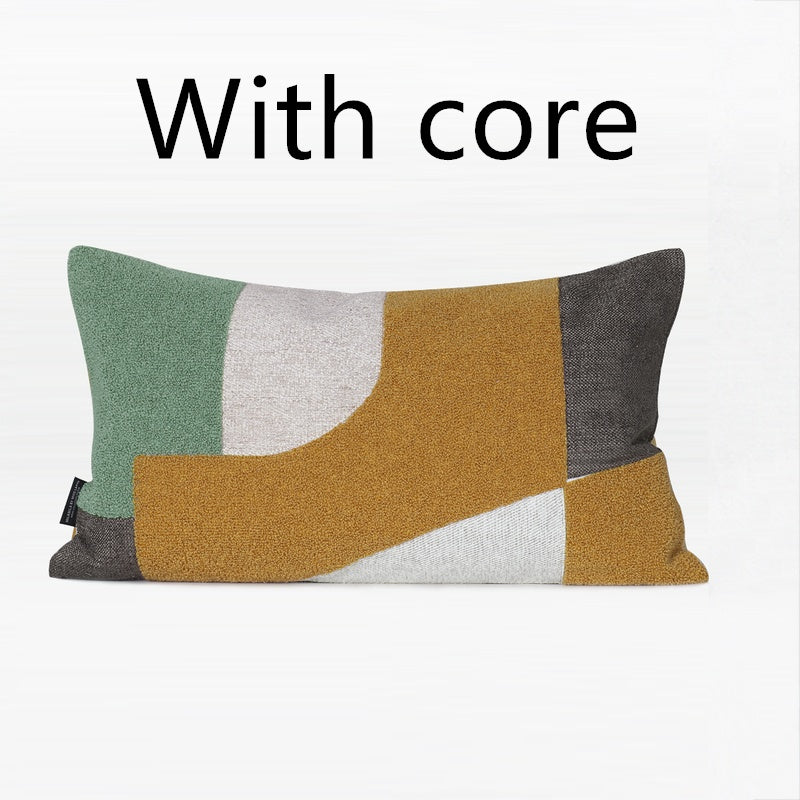 Simple And Modern Living Room Sofa Embroidered Square Waist Pillow