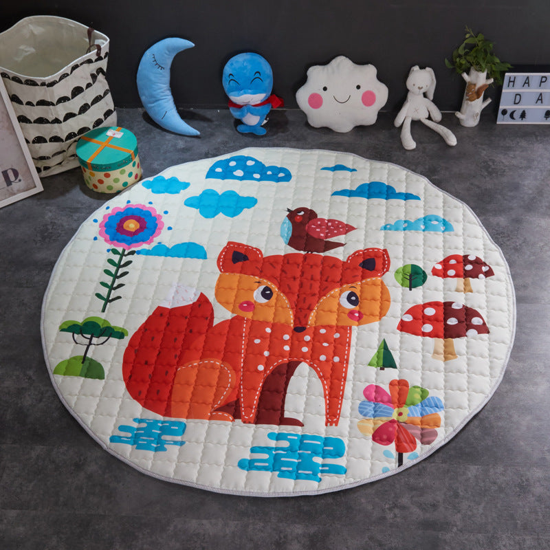 Crawling fabric non-slip reinforced breathable cushion children's play pad climbing pad round integral carpet