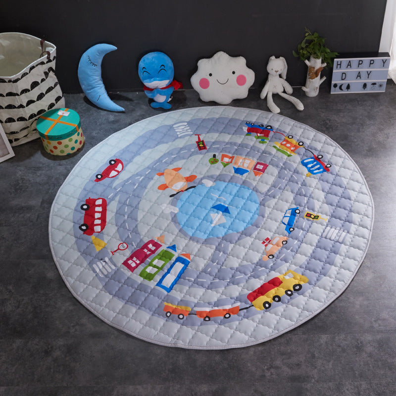 Crawling fabric non-slip reinforced breathable cushion children's play pad climbing pad round integral carpet