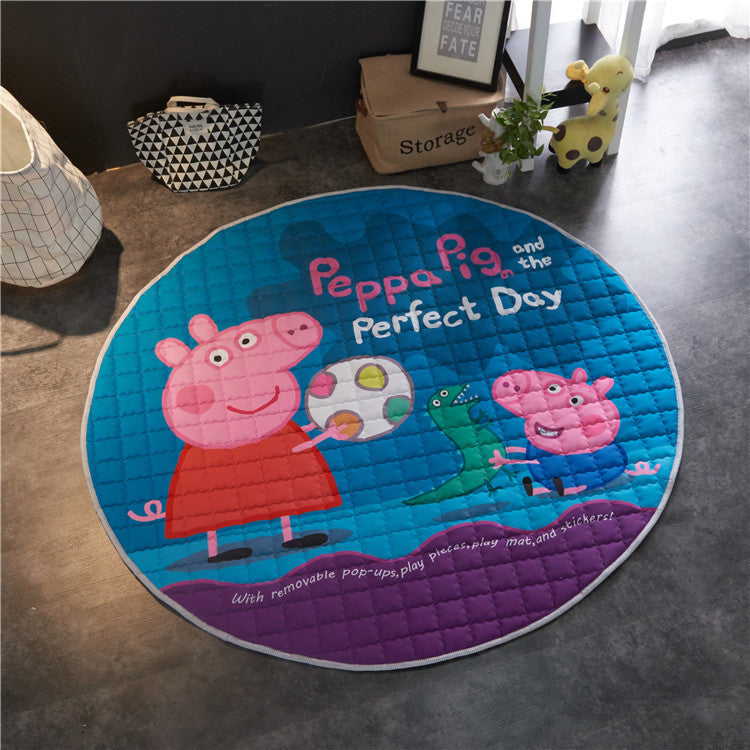 Crawling fabric non-slip reinforced breathable cushion children's play pad climbing pad round integral carpet