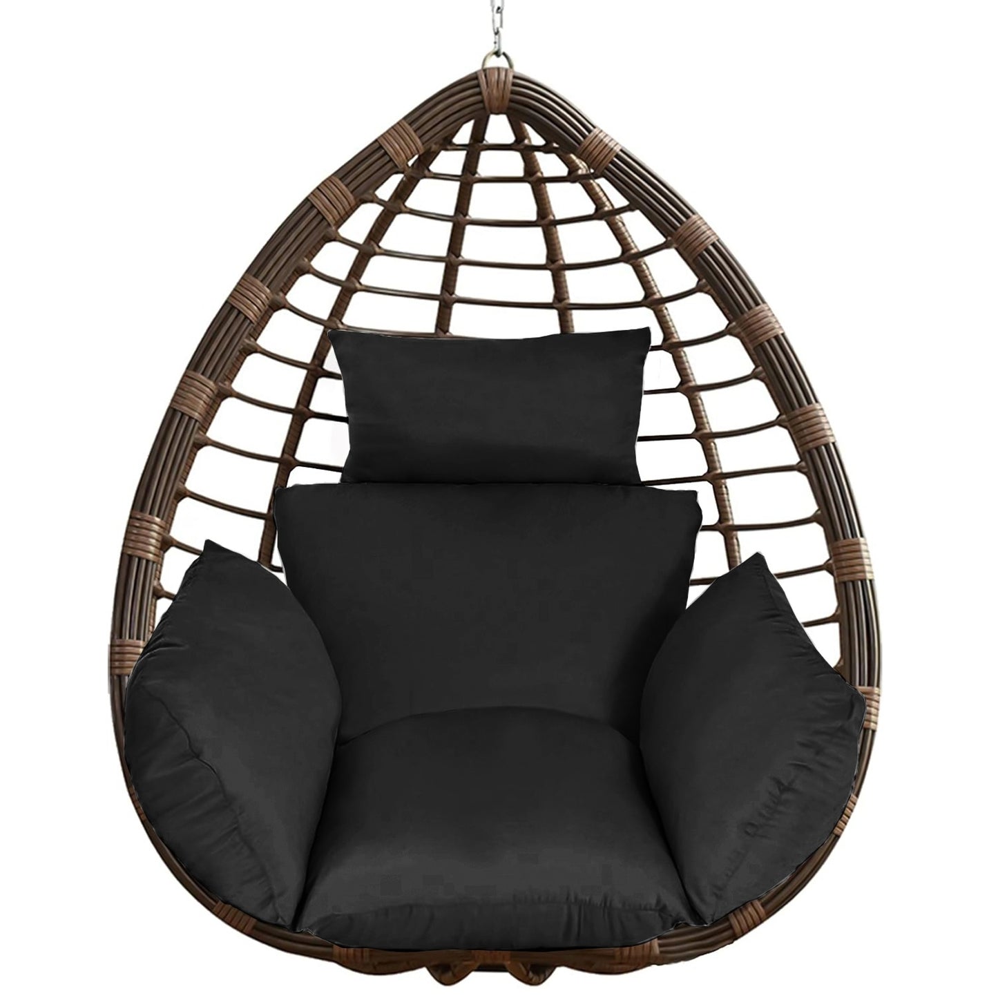 1Pc Egg Chair Cushion Hanging Basket Seat Cushion Thicken Soft Egg Swing Chair Pad Hanging Egg Chair Cushion With Headrest