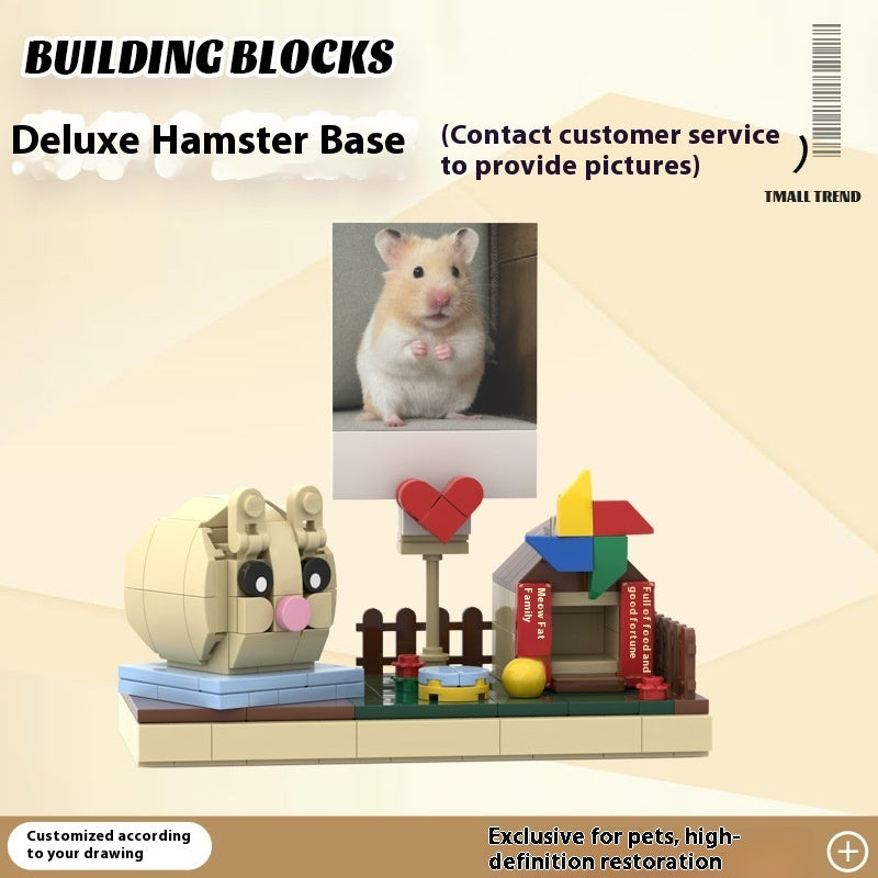 Photo Pet Building Puppy Kitten Souvenir Doll Model Gift Dog Cat Gift Building Blocks