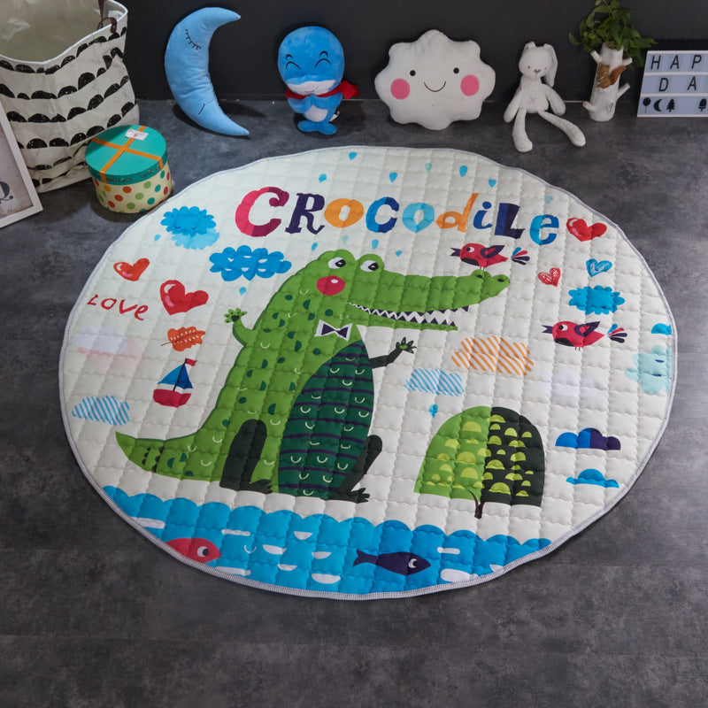 Crawling fabric non-slip reinforced breathable cushion children's play pad climbing pad round integral carpet
