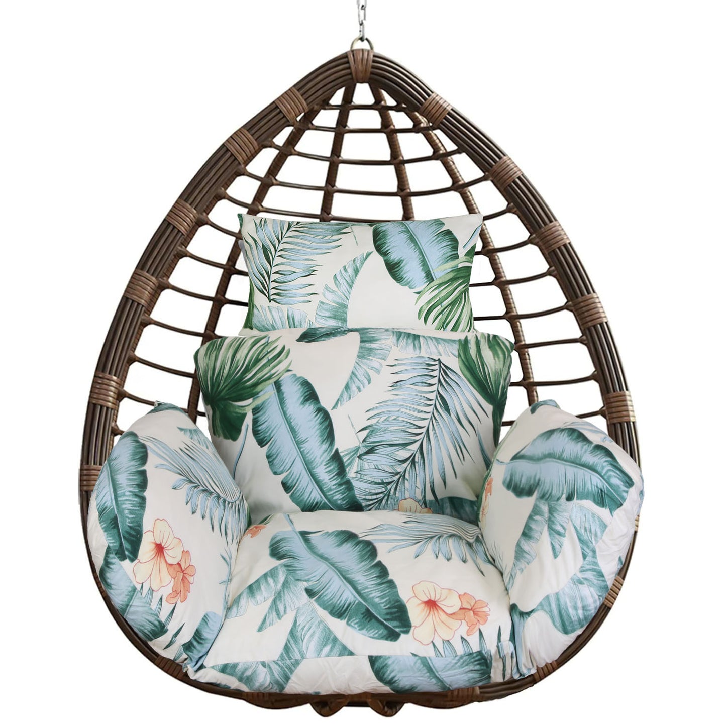 1Pc Egg Chair Cushion Hanging Basket Seat Cushion Thicken Soft Egg Swing Chair Pad Hanging Egg Chair Cushion With Headrest