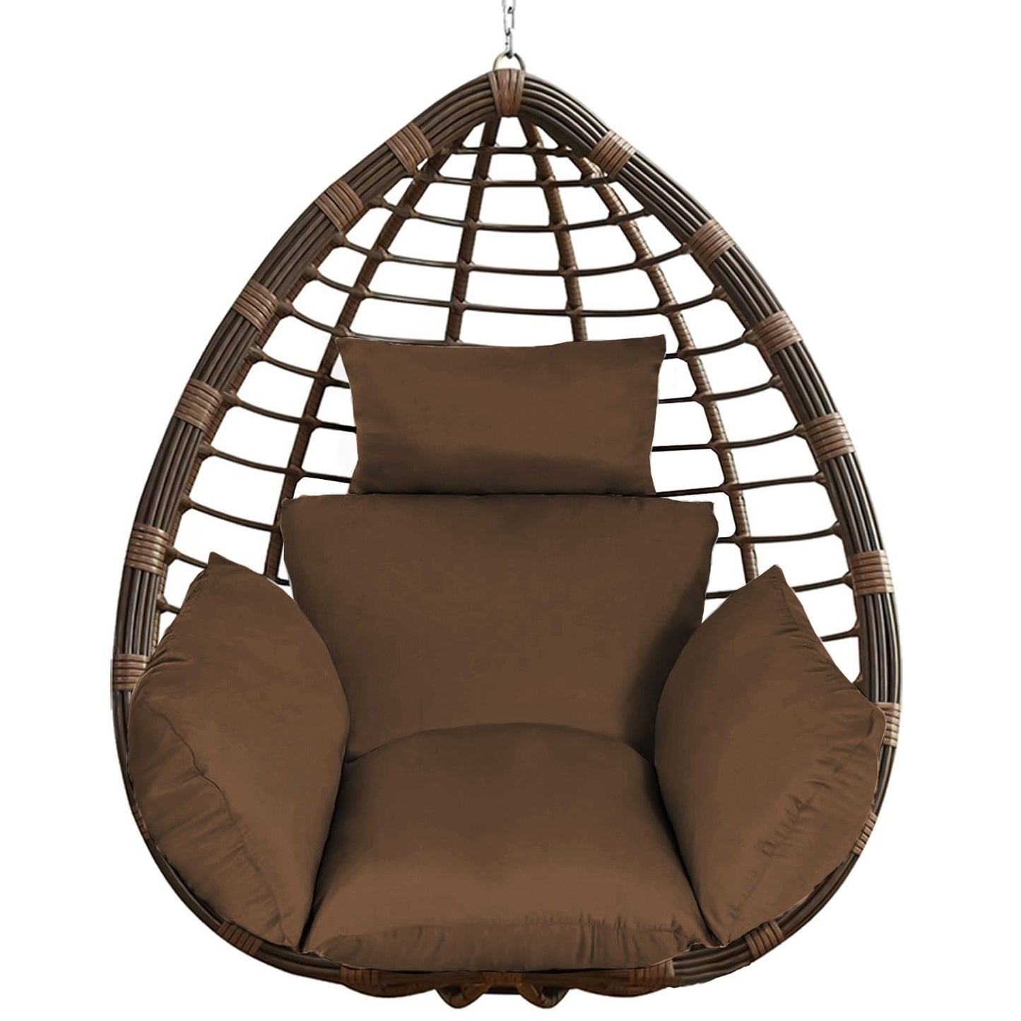 1Pc Egg Chair Cushion Hanging Basket Seat Cushion Thicken Soft Egg Swing Chair Pad Hanging Egg Chair Cushion With Headrest