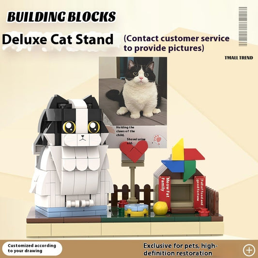 Photo Pet Building Puppy Kitten Souvenir Doll Model Gift Dog Cat Gift Building Blocks