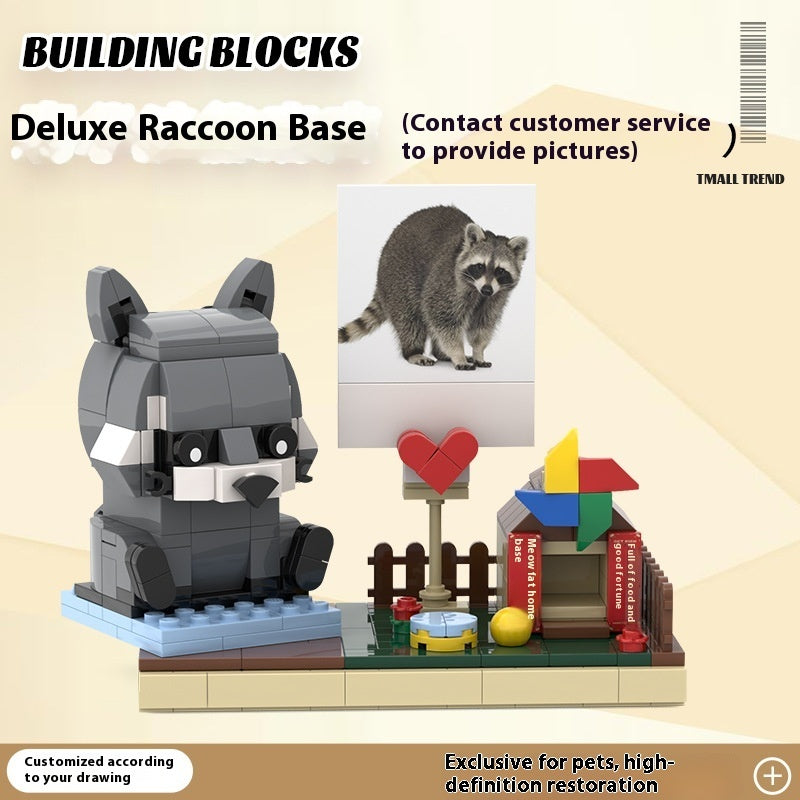 Photo Pet Building Puppy Kitten Souvenir Doll Model Gift Dog Cat Gift Building Blocks