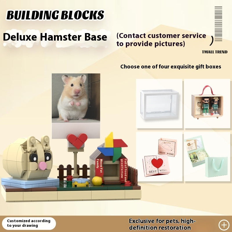 Photo Pet Building Puppy Kitten Souvenir Doll Model Gift Dog Cat Gift Building Blocks