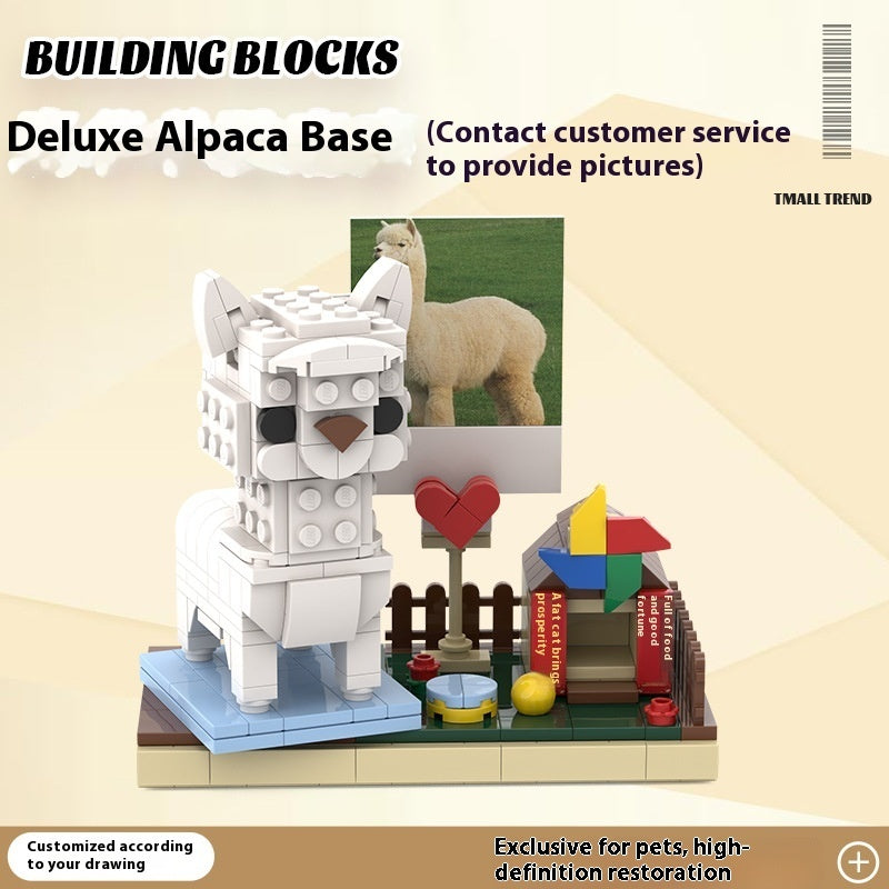 Photo Pet Building Puppy Kitten Souvenir Doll Model Gift Dog Cat Gift Building Blocks