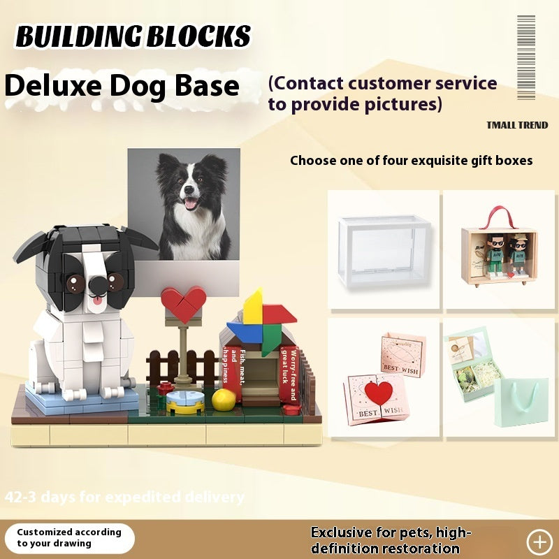 Photo Pet Building Puppy Kitten Souvenir Doll Model Gift Dog Cat Gift Building Blocks
