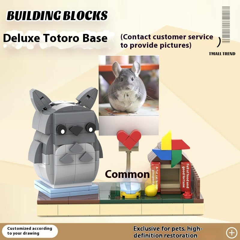 Photo Pet Building Puppy Kitten Souvenir Doll Model Gift Dog Cat Gift Building Blocks