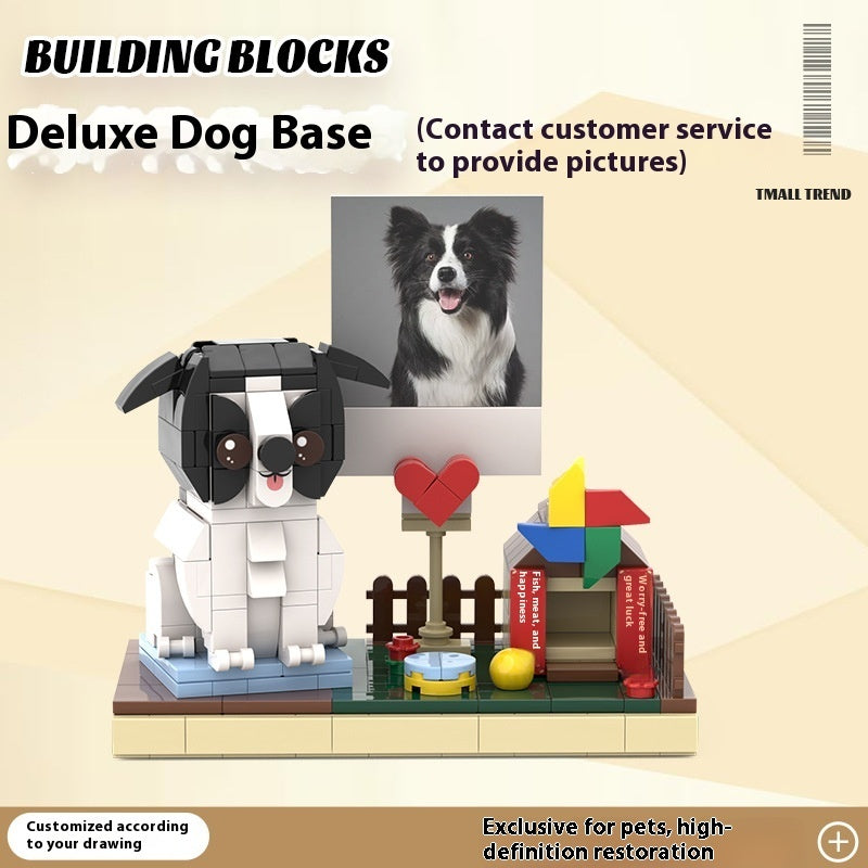 Photo Pet Building Puppy Kitten Souvenir Doll Model Gift Dog Cat Gift Building Blocks